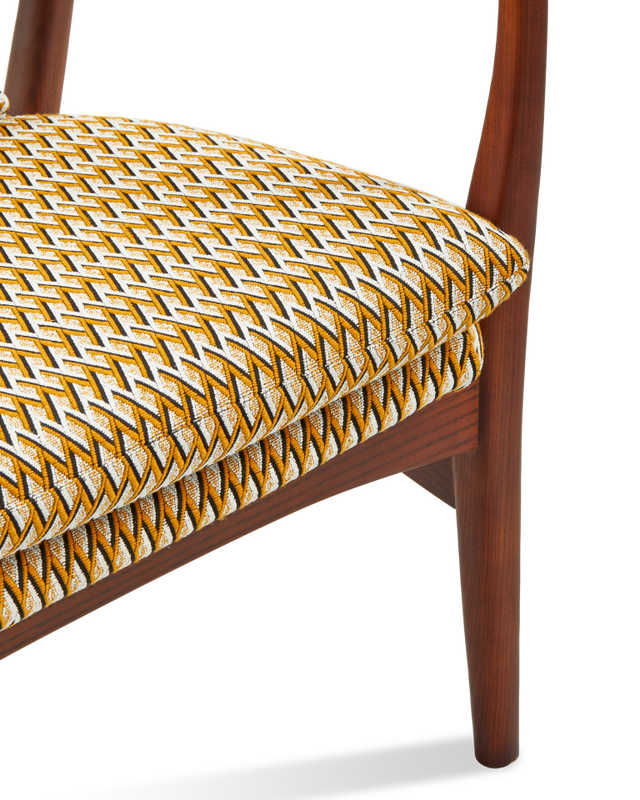 chair peggy geo ochre (FSC 100% certified), Ochre, small