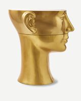 head left top white, Gold, small