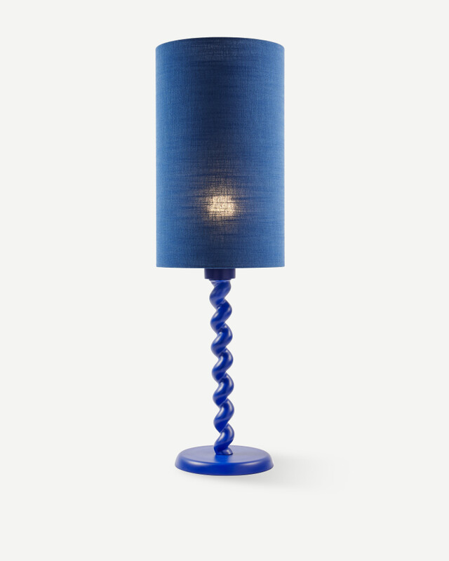 lamp shade Ø35xH60cm light blue, Dark blue, pdp