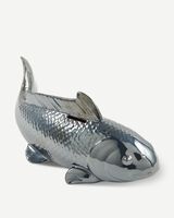moneybox fish metallic, Dark grey, small
