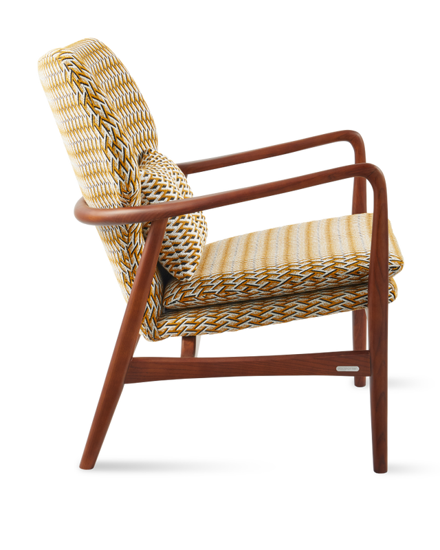 chair peggy geo ochre (FSC 100% certified), Ochre, small