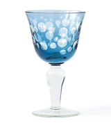 Wine glass cuttings multicolour set 6, Multi-colour, small