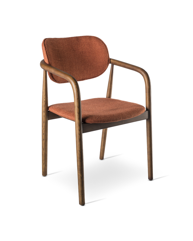 Chair Henry dark grey (FSC 100% certified), Rust red, large