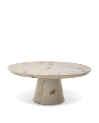 Coffee Table Disc Marble Look