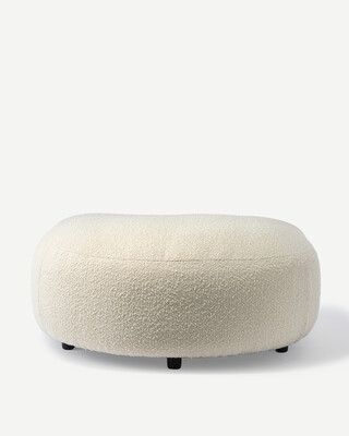 sofa a-round-u hocker boucle ecru right, White, medium