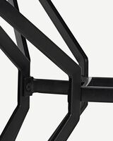 Table rectangular gold & glass, Black, small