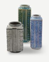 vases small city set 3, Multi-colour, small