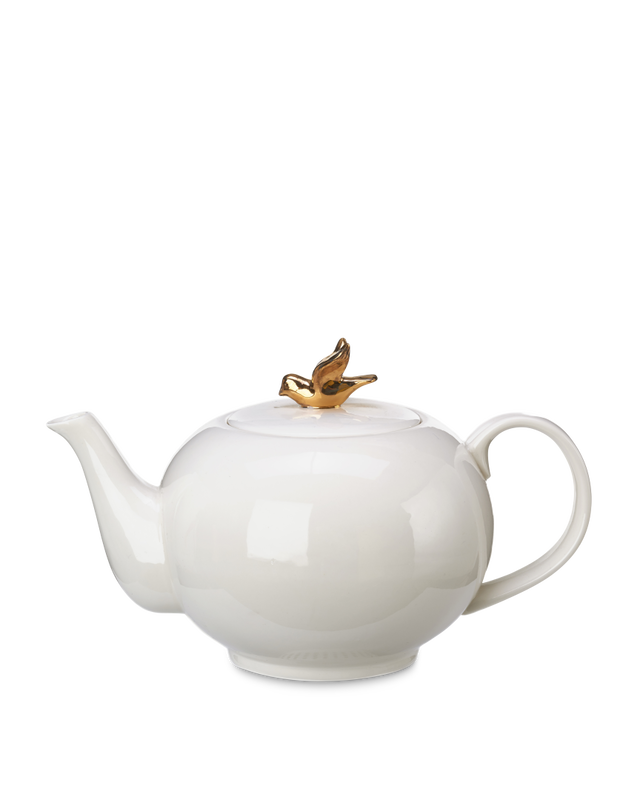 Teapot freedom bird, White, large