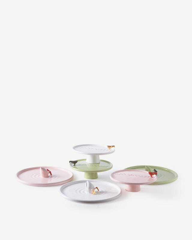 plate diving duck pink, Green grey, pdp