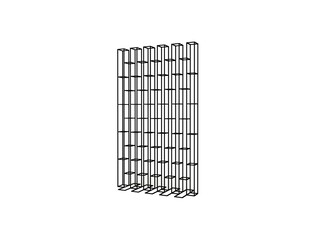 Book shelf bricks standing, Black, medium
