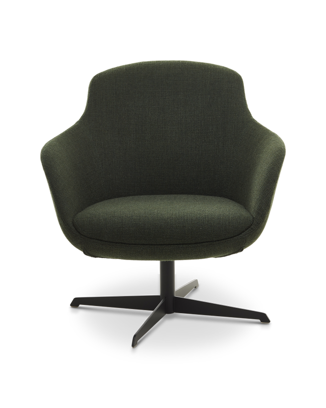 Swivel chair Spock beige, Dark green, large