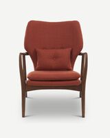 Chair Peggy fabric smooth ochre (FSC 100% certified), Rust red, small