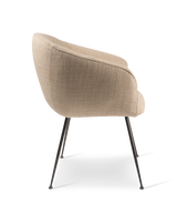 Dining chair Buddy fabric smooth d.grey, Beige, small