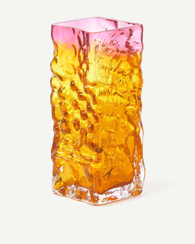 vase relief square clear, Ochre, pdp