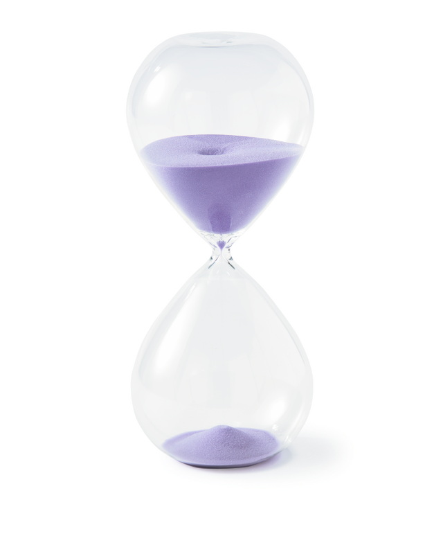 Sandglass ball L black, Lilac, large
