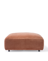 sofa a-round-u hocker velvet brown right, Dark brown, small