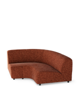 sofa a-round-u 1/4 circle rust, Rust red, small