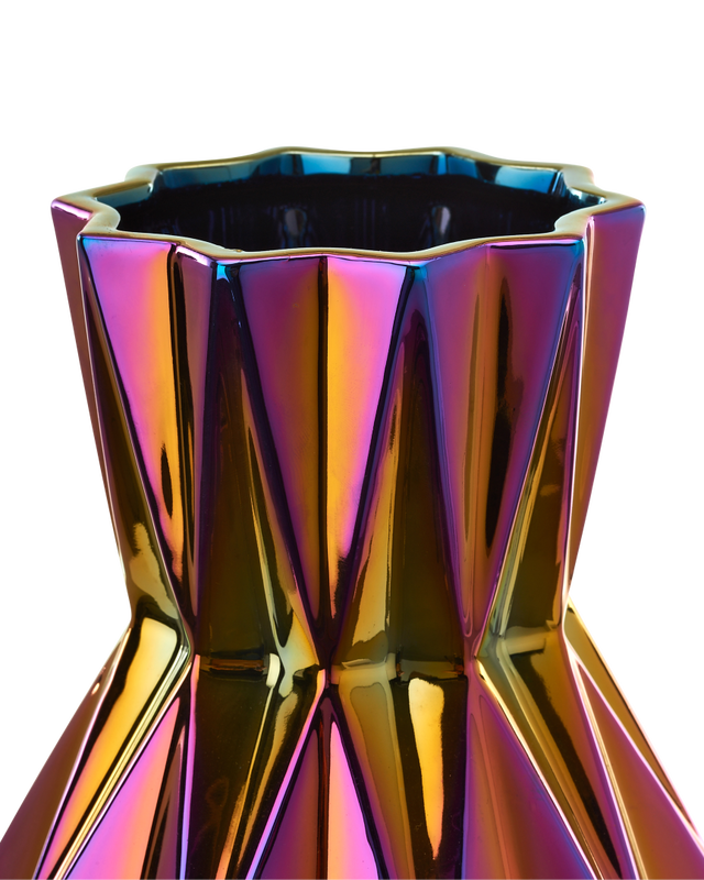 Vase Oily folds S, Multi-colour, large