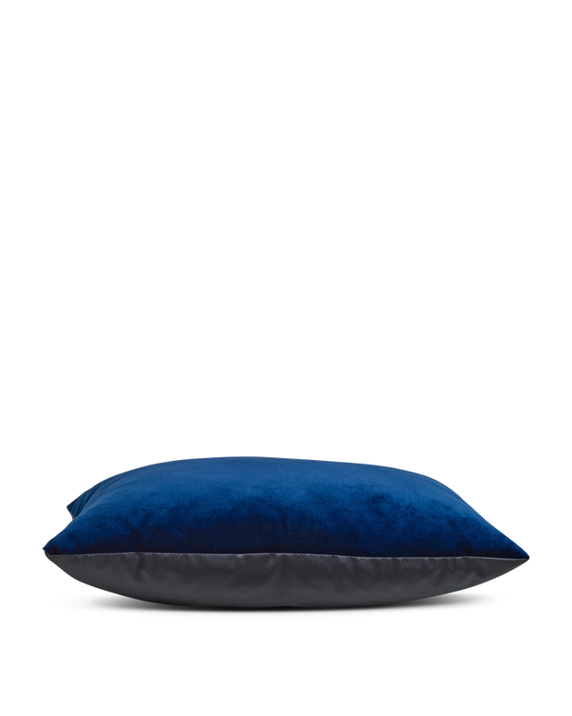 Cushion velvet nightblue 50x50, Dark blue, large