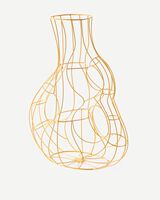 vase three ears frame yellow L, Yellow, small