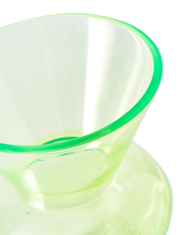 vase fat neck yellow S, Olive green, large