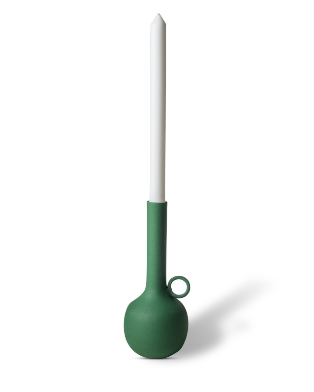 candle holder spartan orange M, Dark green, large