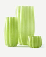 vase melon green L, Olive green, small