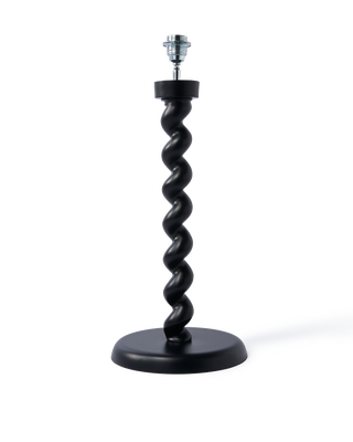 lamp base twister black, Black, medium