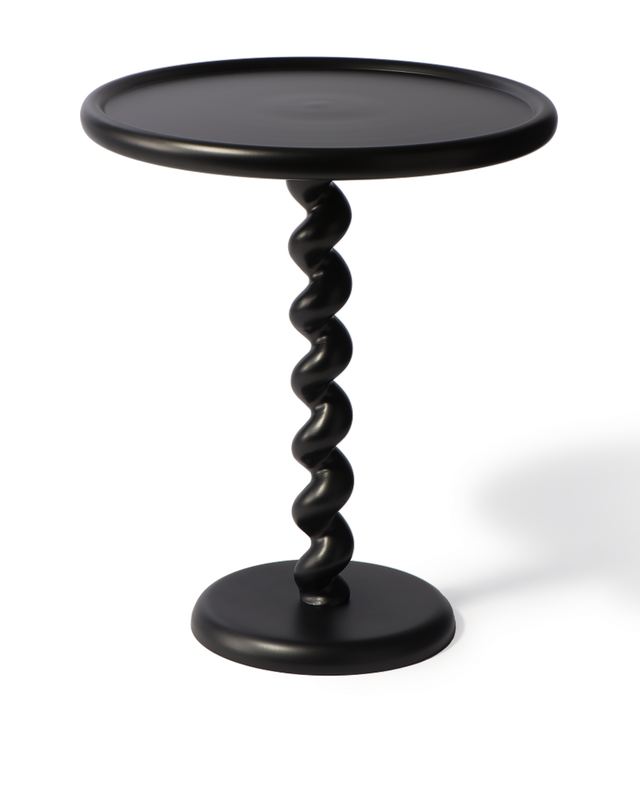 side table twister black, Black, large