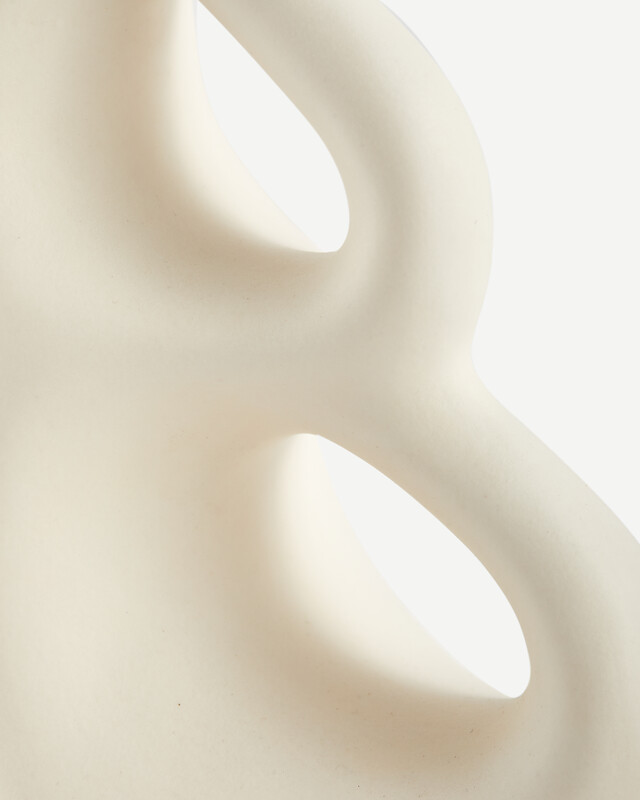 vase three ears dk. green S / H21 cm, White, pdp