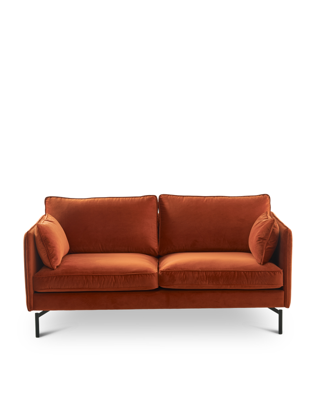 Sofa PPno.2 velvet brown, Rust red, large