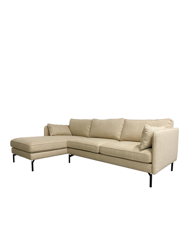Sofa PPno.2 CL left fabric smooth beige, Beige, large
