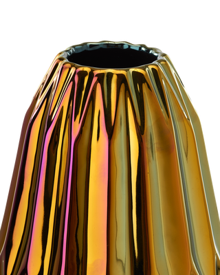 Vase Oily folds M, Multi-colour, medium