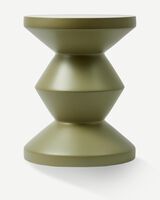Zig Zag matt white outdoor, Olive green, small