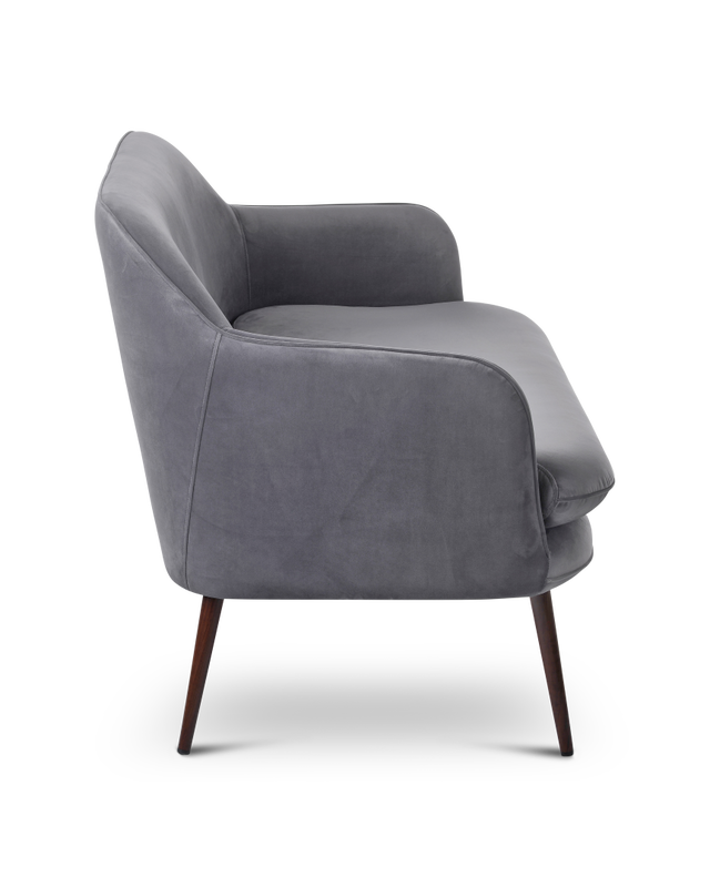 Sofa Charmy velvet grey, Light grey, large