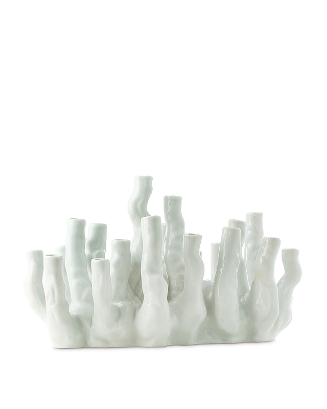 Vase coral reef white, White, large