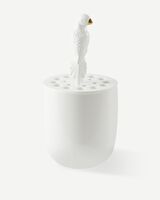 vase bird watching, White, small