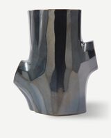 Vase Log gold S, Dark grey, small