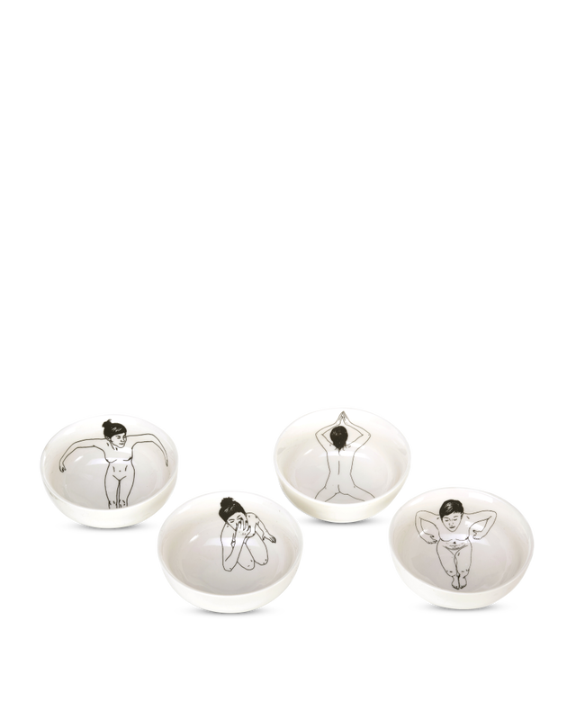 Bowl Undressed set 4, White, large
