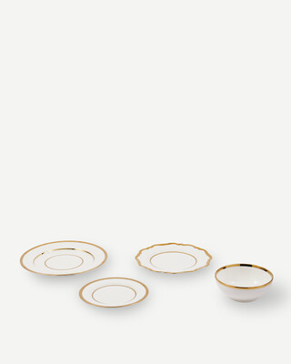 Golden Finds Plates & Bowl Set
