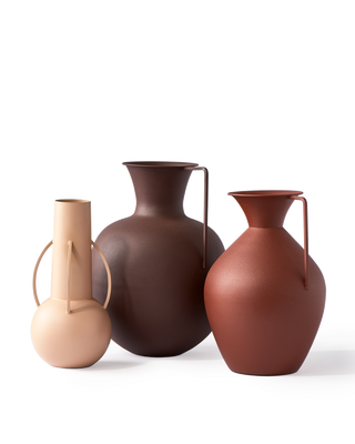 Vases Roman brown set 3, Cognac, medium