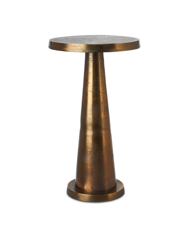 Side table Toot antique brass high, Copper, large