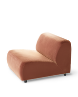 sofa a-round-u 1,5 seat velvet brown, Dark brown, small