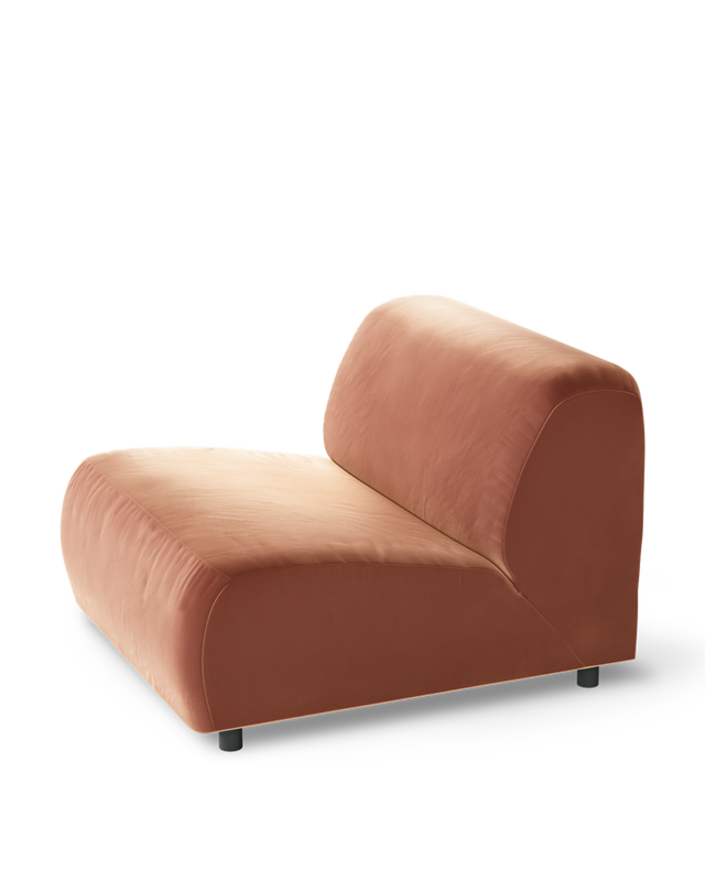 sofa a-round-u 1,5 seat velvet brown, Dark brown, large