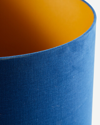 lamp shade soft canvas Ø35xH60cm red / gold, Dark blue, medium