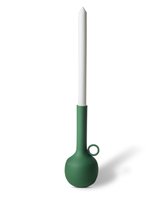 Candle holder Spartan green M, Dark green, medium