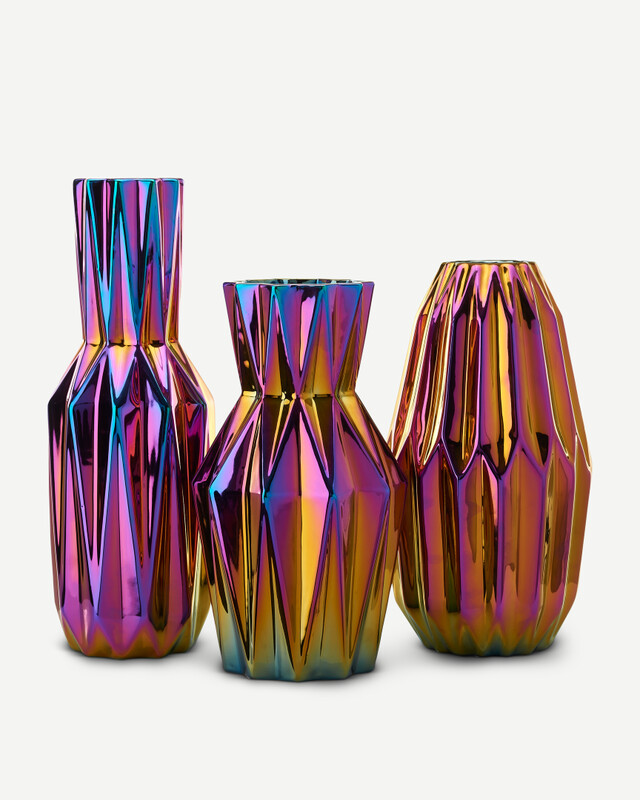 Vase Oily folds L, Multi-colour, pdp