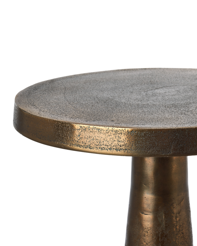 Side table Toot antique brass low, Copper, large