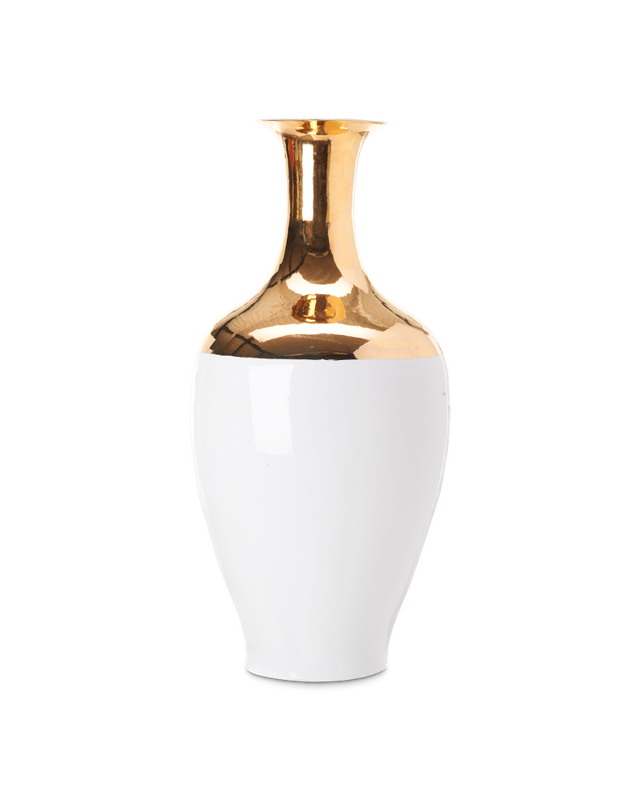Vase classic gold top, Gold, large