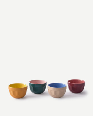 Cappuccinokopjes meerkleurig set 4